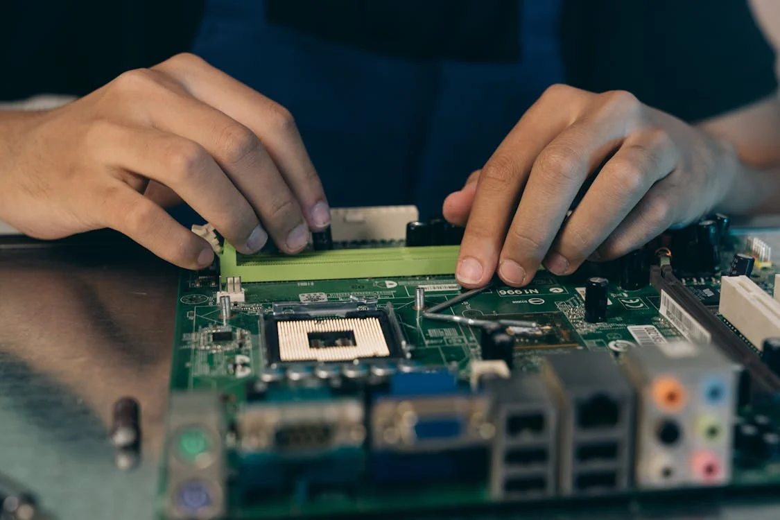 Motherboard close-up